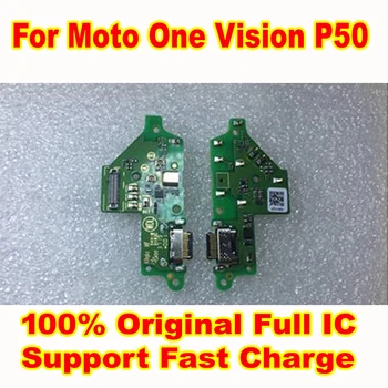 100% Оригинальный Микрофон USB-Штекер Порт Быстрой Зарядки Зарядная Плата Гибкий Кабель Для Motorola Moto One Vision P50 XT1970 Зарядное Устройство