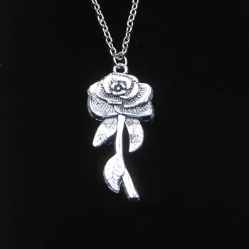 20шт 42*19 мм Ожерелье с подвеской в виде цветка розы, звено цепи для женского колье, креативный ювелирный подарок для вечеринки
