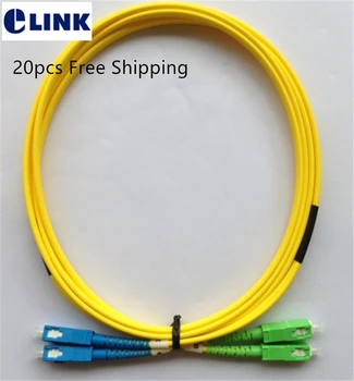 20ШТ SC/APC-SC/UPC волоконная перемычка Дуплексный Однорежимный кабель 9/125 мкм оптоволоконные патчкорды 1 2 3 4 5 7 Mtr Бесплатная доставка ELINK
