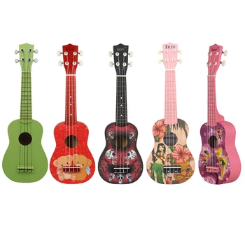 21-дюймовая Концертная Гавайская гитара 4-струнная мини-гитара Липа Гавайская гитара с сумкой Капо Струнный ремешок Подарочная Гавайская гитара
