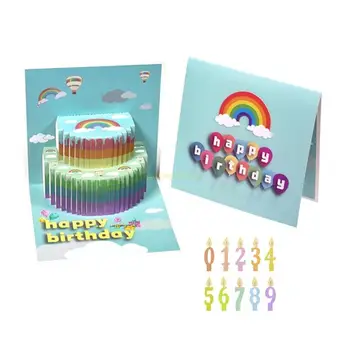 3D Всплывающие поздравительные открытки с Днем рождения для мамы, жены, папы, друга, Прямая доставка