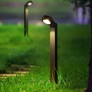 60/80 см 10 Вт светодиодный садовый прожектор Наружная алюминиевая ландшафтная лампа для газона Современный двор Вилла Дорожные тумбы свет