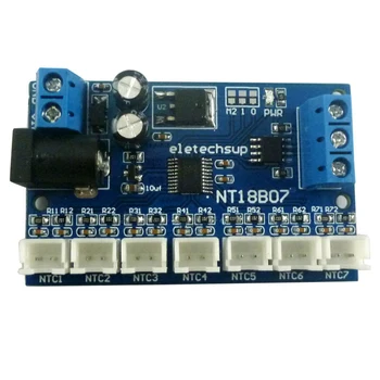 7-канальный датчик температуры RS485 NTC для измерения безбумажного регистратора MODBUS RTU PLC NT18B07