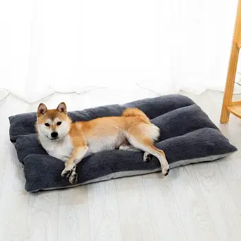 Bonzerpet толстый коврик для домашних животных мягкая теплая кровать для собак и кошек, моющаяся подушка 65x50 см, средняя кровать для домашних животных