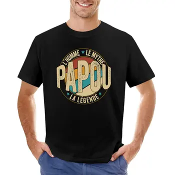 Homme Cadeau Papou, футболка Homme le Mythe la Legende PAPA, футболки для любителей спорта, спортивная рубашка, мужские футболки