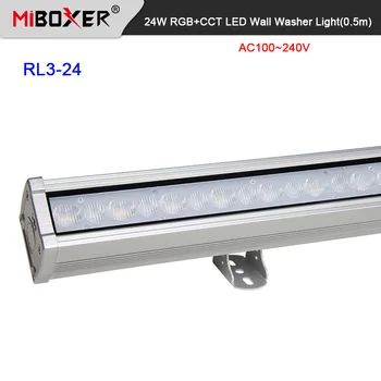 MiBoxer длиной 0,5 м 24 Вт RGB + CCT Светодиодный Светильник для Омывания Стен Водонепроницаемый IP66 С Высоким Напряжением Затемнения Наружный Светильник 2.4 G Пульт Дистанционного управления
