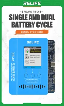 RELIFE TB-06 Тестер Цикла Заряда Батареи С Одним и Двумя Циклами Заряда Батареи Для iPhone 8-14 Pro Max Считывание Данных с Батареи и Инструмент Для Восстановления Работоспособности