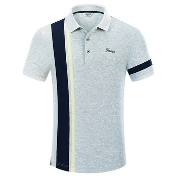 TTYGJ Весенне-летняя одежда для гольфа, мужская хлопчатобумажная футболка-поло с коротким рукавом, майка для бадминтона, футбольная майка