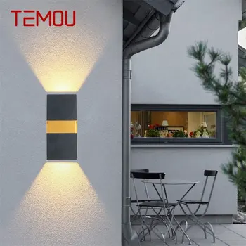 · Уличный настенный светильник TEMOU, современная светодиодная лампа, водонепроницаемые бра, домашний декор для лестницы на крыльцо