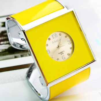 Бренд XIRHUA Женская мода Квадратный циферблат кварцевый браслет Подарочные часы для дам Модные повседневные часы-браслет Relogios Feminino