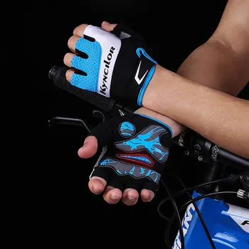 Велосипедные перчатки из 2 предметов, Многоцветные Мужские противоскользящие Спортивные протекторы, Летние дышащие перчатки без пальцев, Мотоциклетные Черные M