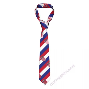 Галстуки с флагом Хорватии Для мужчин и женщин, повседневные костюмы с галстуками в клетку, тонкие галстуки для свадебной вечеринки, Gravatas Для подарка, Proud