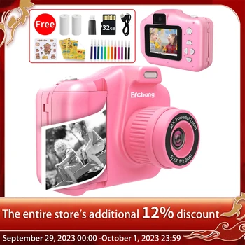 Детская камера мгновенной печати Erchang с разрешением 1080P, детская камера для селфи, детская игрушка для детей 4-12 лет, подарок на День рождения для девочек и мальчиков