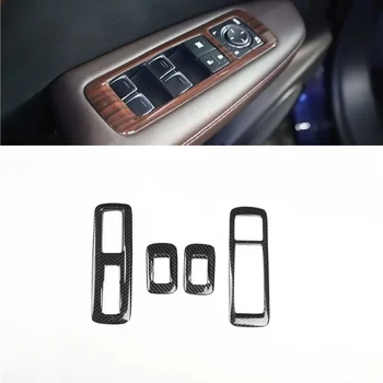 Для Lexus RX 2016-2020 Левосторонний руль 4ШТ Кнопки переключения Стеклоподъемника автомобиля Крышка из углеродного волокна ABS для укладки автомобилей