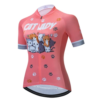 Женская велосипедная майка с летним рисунком Леди-кошки, велосипедная одежда для велоспорта, Быстросохнущая горная женская велосипедная одежда с вентиляцией, велоспорт