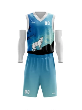 Индивидуальные сублимированные мужские и женские баскетбольные майки и шорты, комплект для командной игры, костюм из 100% полиэстера
