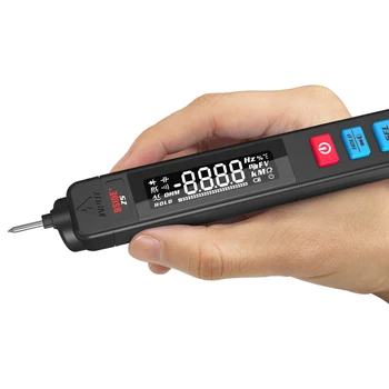 Интеллектуальный Мультиметр Типа ручки NCV Измеряет Напряжение, Сопротивление, Емкость, Частоту, Непрерывность диода, Проверка провода под напряжением Мультиметром