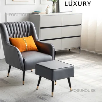 Итальянские ленивые стулья для гостиной, тканые по скандинавским технологиям, роскошный односпальный диван, гостиничный диван, кресло для отдыха, кресло-мебель для дома