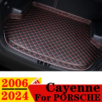 Коврик в багажник автомобиля для Porsche Cayenne 2006 07-2024, Водонепроницаемая задняя крышка багажника, ковровая дорожка, автомобильные аксессуары для хвоста, подкладка для багажника