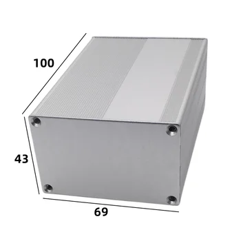 Коробка из алюминиевого сплава алюминиевый профиль разъемный корпус аккумуляторные коробки печатная плата 100x69x43 мм