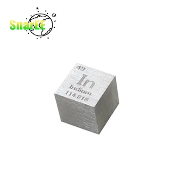 Куб индия (В), куб химического элемента, куб индия, полированная поверхность с несколькими спецификациями