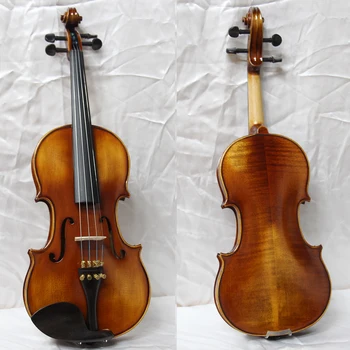 Матово-коричневая Скрипка Полностью ручной работы 4/4 Коричневого Цвета Stradivari vionlino Профессиональный музыкальный инструмент с Жестким Чехлом для Плечевого Упора,
