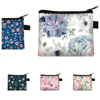 Многофункциональная сменная маленькая сумка для хранения карт, портативная женская сумка, сумка для хранения ключей, сумка для хранения наушников, цветочная сумка для хранения