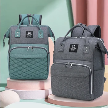 Многофункциональная сумка для мамы большой емкости, водонепроницаемая сумка для подгузников для беременных, Встроенный USB-порт для зарядки, Сумки для беременных, рюкзак