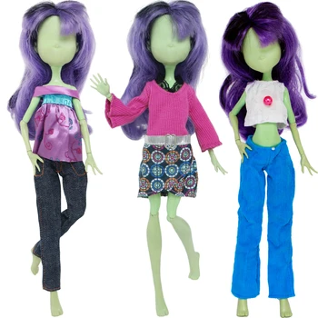Модная кукольная одежда BJDBUS, милое платье, жилет, крутые брюки, повседневная одежда для кукол Monster High, аксессуары для кукол, детская игрушка для игр