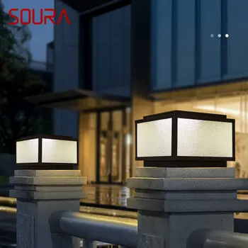 Наружный солнечный светильник SOURA LED Creative Square Still Lights Водонепроницаемый IP65 для дома, виллы, крыльца отеля, внутреннего двора