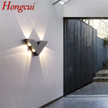 Настенное бра Hongcui V-образный наружный креативный светильник Водонепроницаемый внутренний дворик Современный светодиодный светильник для дома