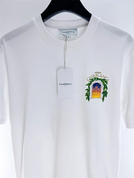 Новая футболка Fasion Castle Casablanca, мужские и женские толстые повседневные футболки, летняя Белая футболка