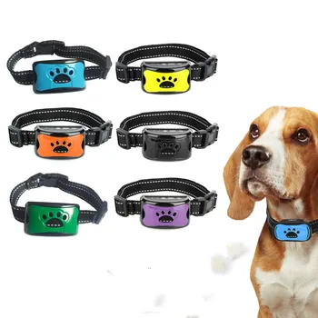 Новейшее устройство для защиты от лая домашних собак с возможностью зарядки через USB Электрический Ультразвуковой Ошейник для дрессировки собак, останавливающий лай собак, Вибрация против лая