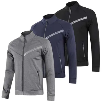 Новые зимние куртки для бега для пары мужчин, 3-цветная спортивная одежда для фитнеса, полная молния, женская спортивная куртка для бега на открытом воздухе, Ветрозащитная