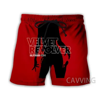 Новые модные женские/ мужские летние пляжные шорты с 3D принтом Velvet Revolver, уличная одежда, мужские быстросохнущие шорты для отдыха