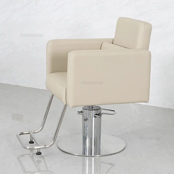 Новые парикмахерские кресла из нержавеющей стали, парикмахерский салон, специальное высококачественное парикмахерское кресло, простая салонная мебель, подъемное парикмахерское кресло