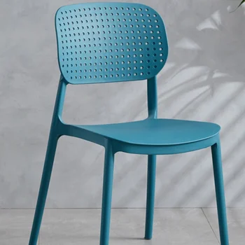 Обеденные стулья для взрослых из скандинавского пластика с расслабляющей спинкой Минималистичные Обеденные стулья Письменный стол Cadeira De Jantar Предметы домашнего обихода WZ50DC