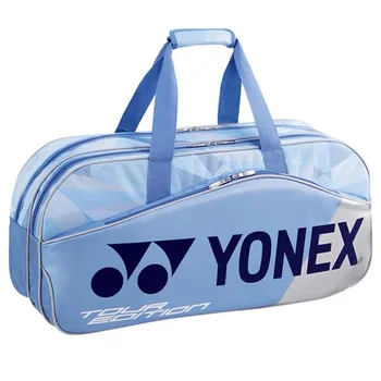 Оригинальная сумка для бадминтона YONEX для женщин и мужчин, водонепроницаемая, большой вместимости, Максимум на 6 ракеток С отделением для обуви