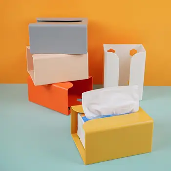 Полезный футляр для салфеток Водонепроницаемая коробка для салфеток, Высокая эластичность, стабильный держатель коробки для салфеток, Пластиковый органайзер для настенного крепления