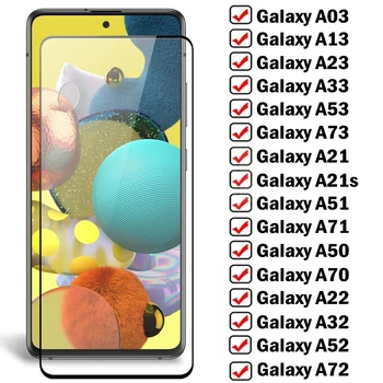 Полное покрытие Из Закаленного Стекла Для Samsung Galaxy A03 A13 A23 A33 A53 A22 A32 A52 A72 A73 A51 A71 A21S A50 A70 Защитное Стекло для экрана