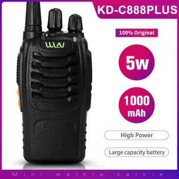Портативная Рация WLN KD-C888Plus Портативное Радио 888 Plus 5 Вт UHF 400-470 МГц Дальнобойное Двустороннее Радио Для Охоты, Разговора По Внутренней Связи в Отеле