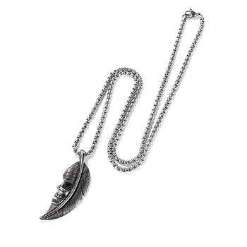 Простое мужское ожерелье в винтажном стиле, бусины из перьев, восковая веревка, ожерелье с узлом регулируемой длины, модное ожерелье в стиле хип-хоп