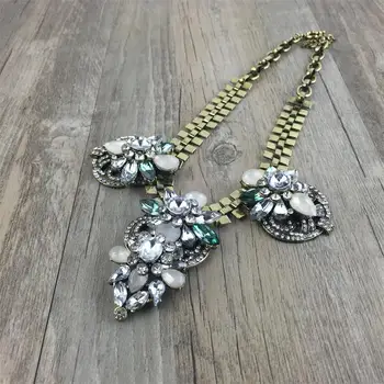 Роскошные женские ювелирные изделия из искусственных кристаллов, эффектное ожерелье, чокер, ошейник, Женские Модные Аксессуары