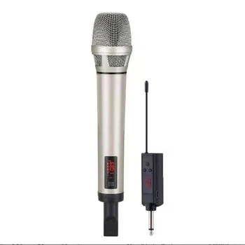 Сверхвысокочастотный 2-Канальный Динамический Микрофон Беспроводной Микрофон Micro Sans Professional Scene Stage KTV Karaokê Microfone Микрофон