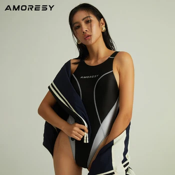 Серия AMORESY Aphrodite сексуальный облегающий купальник в тон японскому солнцезащитному крему для соревнований по серфингу в горячих источниках