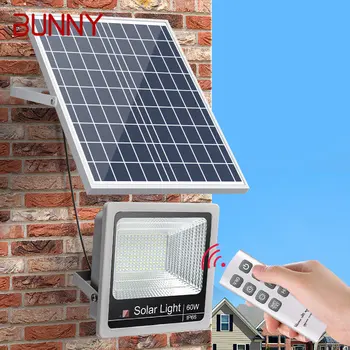 Солнечный прожектор BUNNY Уличный фонарь с дистанционным управлением, водонепроницаемый IP65, светодиодный наружный светильник для сада, балкона