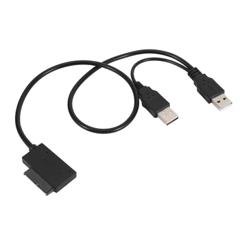 Тонкий кабель SATA от USB 2,0 до 7 + 6 Внешнего источника питания для ноутбука SATA Адаптер Конвертер Поддержка Windows Xp/7/8/10 Mac OS EM88