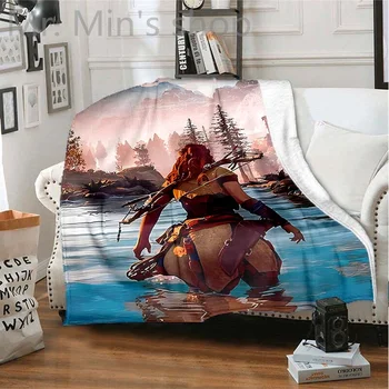 Флисовое одеяло Aloy Horizon Zero Dawn Game Пользовательские пледы для домашнего гостиничного дивана
