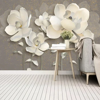 Фотообои на заказ Модные Атмосферные украшения Цветок 3D ТВ Фон Обои для стен спальни Papel De Parede Home Décor