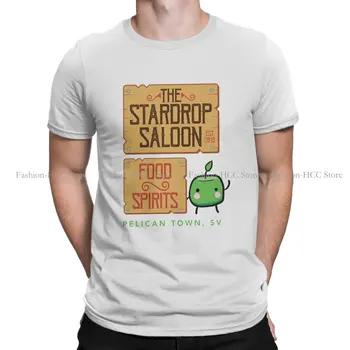 Футболка Stardrop Saloon с круглым воротом, базовая футболка Stardew Valley Game Abigail Sebastian, мужские топы, индивидуальность